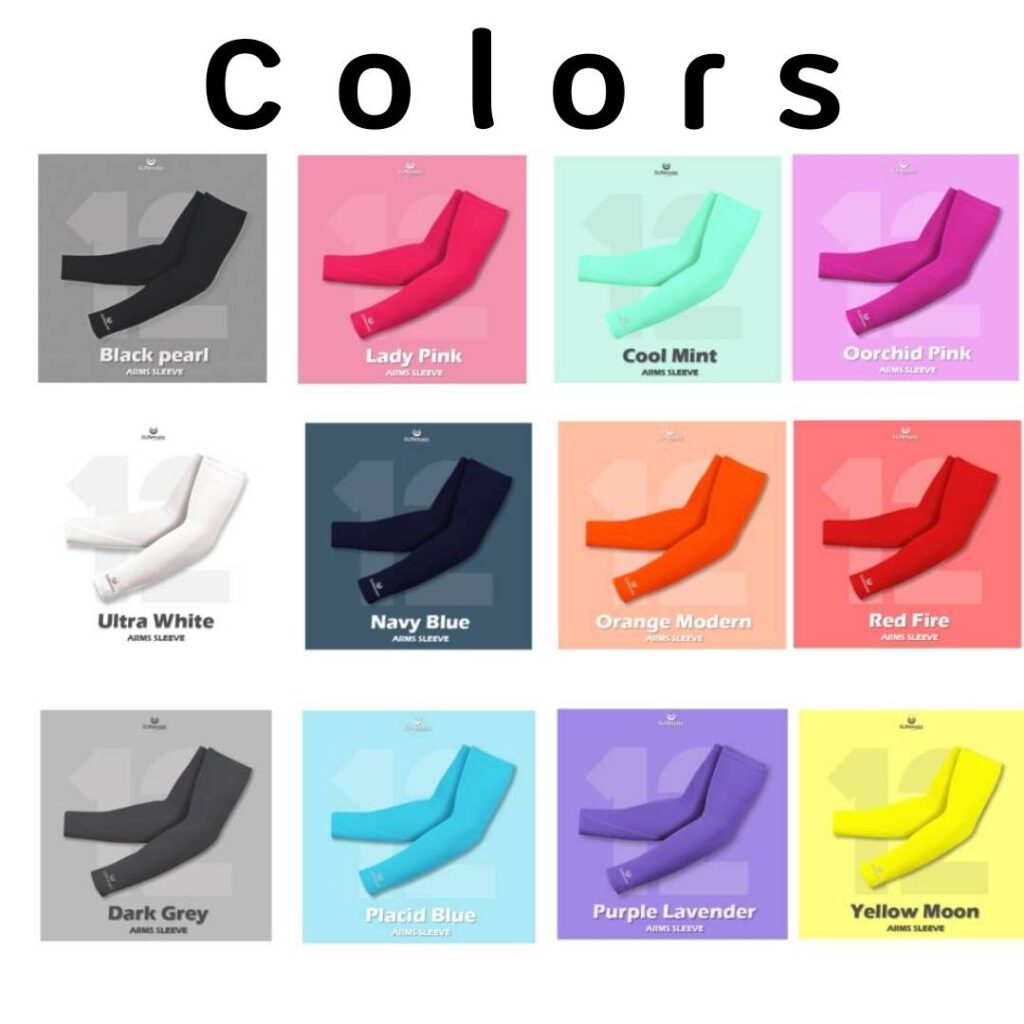 สีปลอกแขนกันแดด